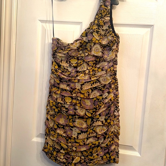 NWT FLORAL ONE STRAP MINI DRESS - Picture 1 of 6